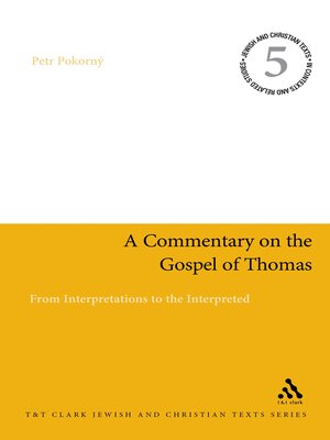 cover image of A Commentary on the Gospel of Thomas